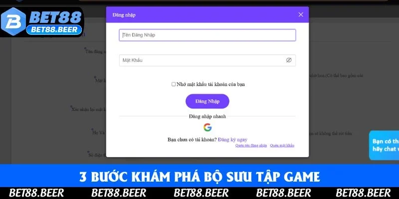 3 bước khám phá bộ sưu tập game 3 bước khám phá bộ sưu tập game